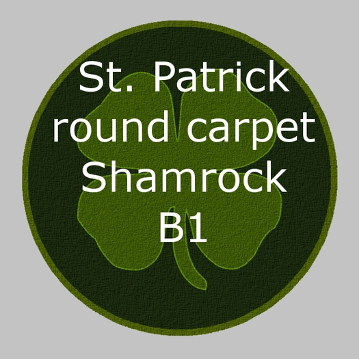 St. Patrick round shamrock carpet B1