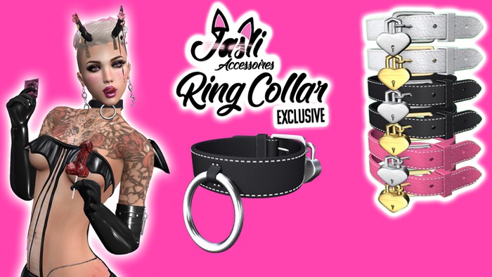 Jasli - Ring Collar - Black/Silver