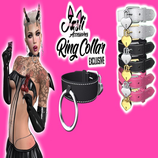 Jasli - Ring Collar - Pink/Silver