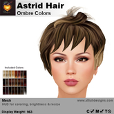 A&A Astrid Hair Ombre Colors V2, boxed, short cute mesh hairstyle, low complexity