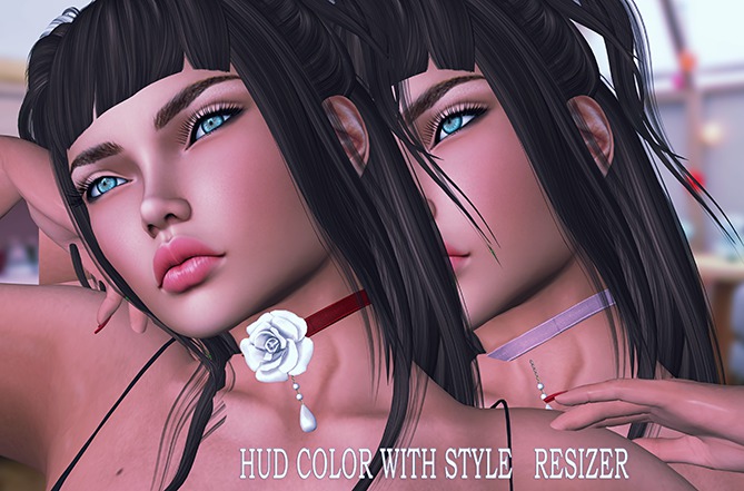 J.C Choker with Rose HUD COLOR