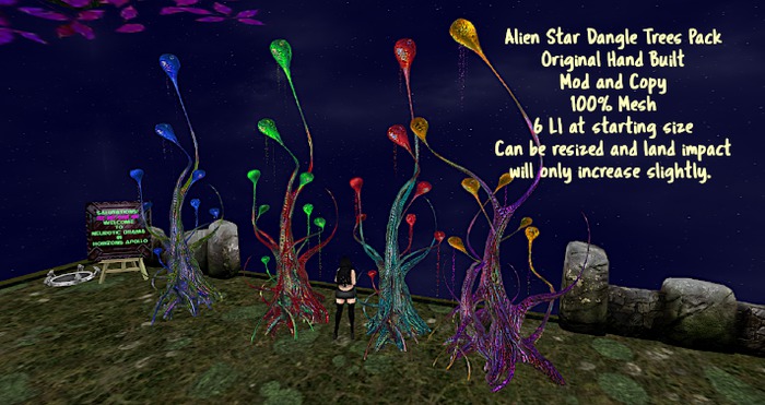!_!ND Alien Star Dangle Trees Fantasy Pack 