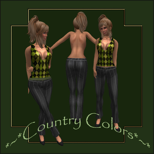 *~*CC*~* Pinstriped Pants & burlington1 Grassgreen