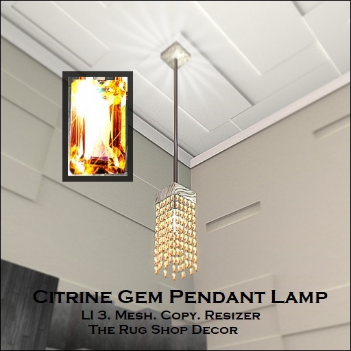 Citrine Gem Pendant Lamp