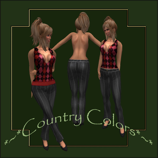 *~*CC*~* Pinstriped Pants & burlington1 Red