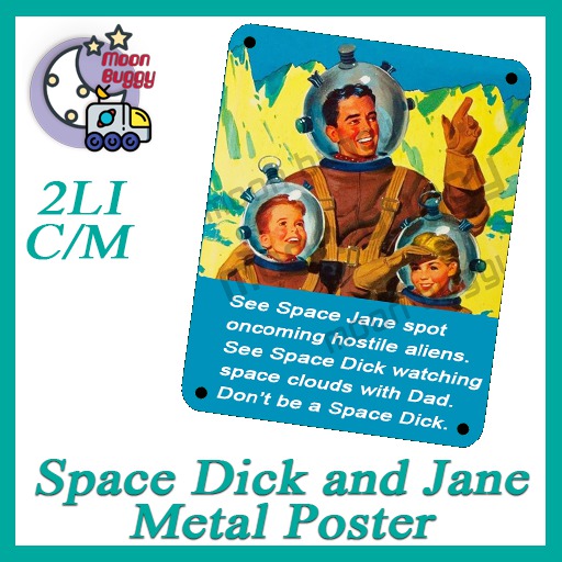 Moon Buggy Poster Art Space Dick and Jane