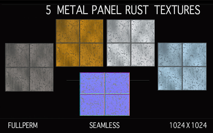 METAL PANEL RUST 2 TEXTURES