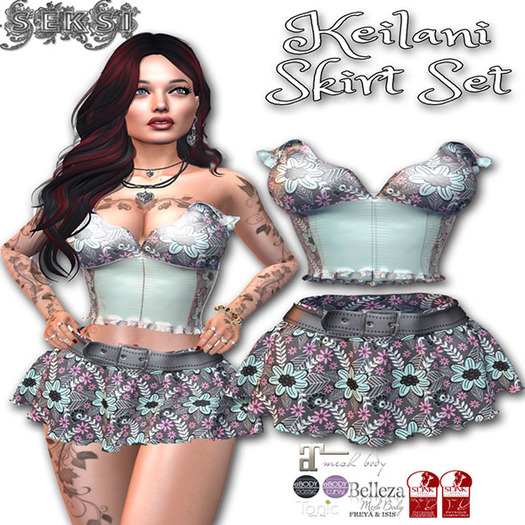 --SEKSI- KEILANI SKIRT SET (BAG)