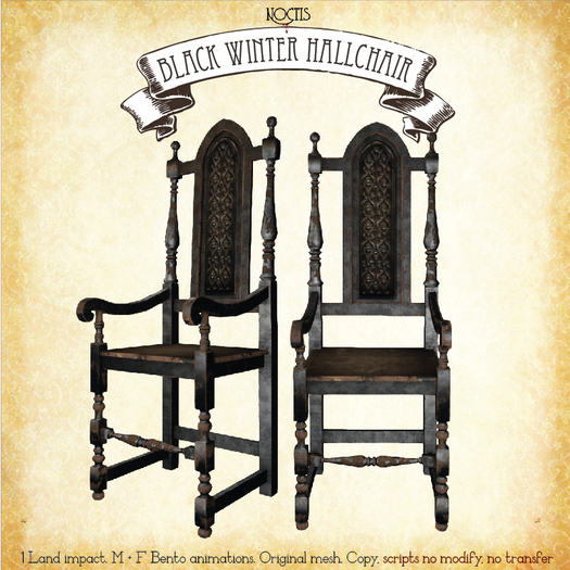 [noctis] Black Winter Chair /ADD me to unpack