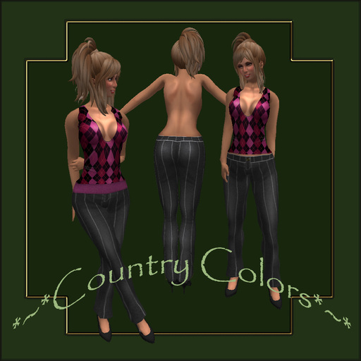 *~*CC*~* Pinstriped Pants & burlington1 Fuchsia