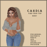 *Shae's Cardia Crop Top Tied Grey