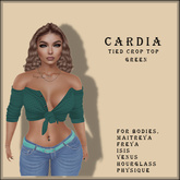 *Shae's Cardia Crop Top Tied Green