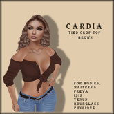 *Shae's Cardia Crop Top Tied Brown