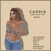 *Shae's Cardia Crop Top Tied Beige
