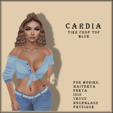*Shae's Cardia Crop Top Tied Baby Blue