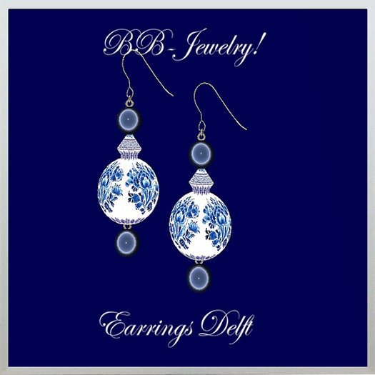 BB-Jewelry! Earring Delftsblauw box