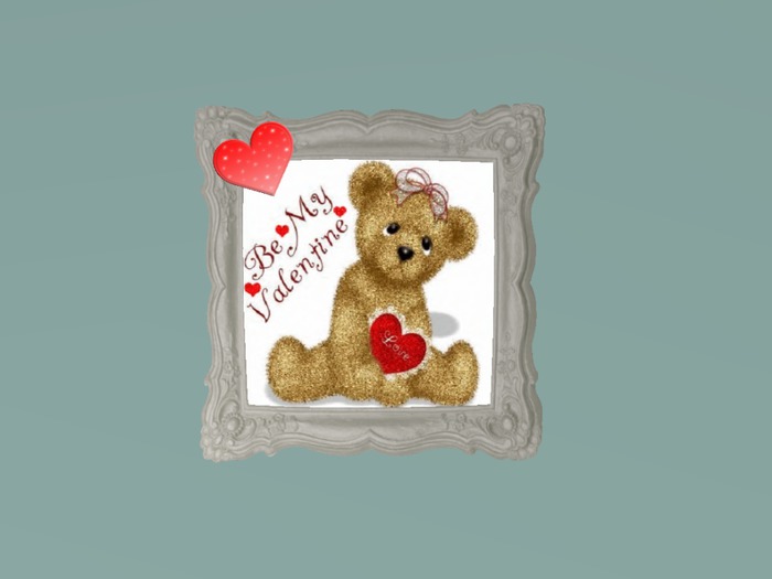 Be My Valentine..Animated Teddy Picture