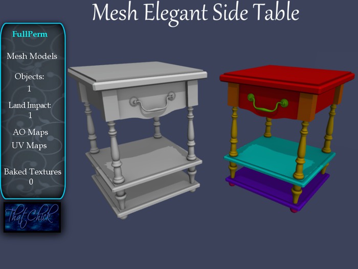 ~tc~ Mesh Elegant Side Table FullPerm Kit