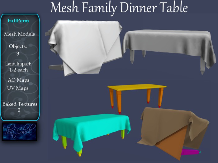 ~tc~ Mesh Family Dinner Table FullPerm Kit