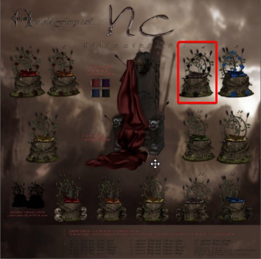 [NC] - Forest Pouf - Roses Purple/Grey