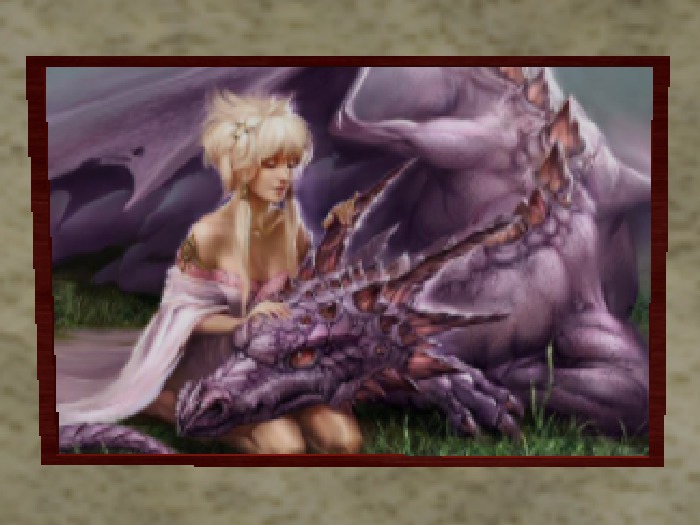 Framed Purple Dragon