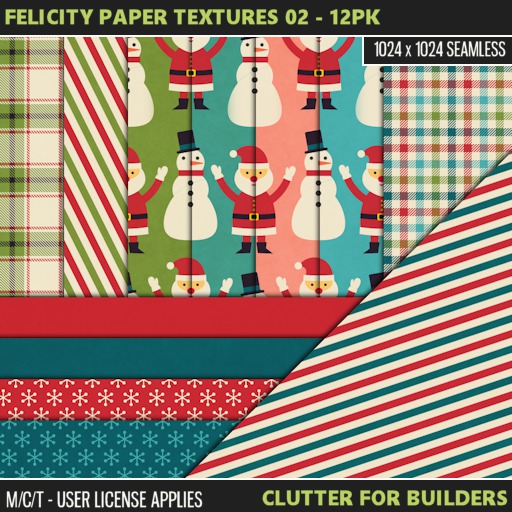 Clutter - Felicity Paper Textures 02 - 12PK