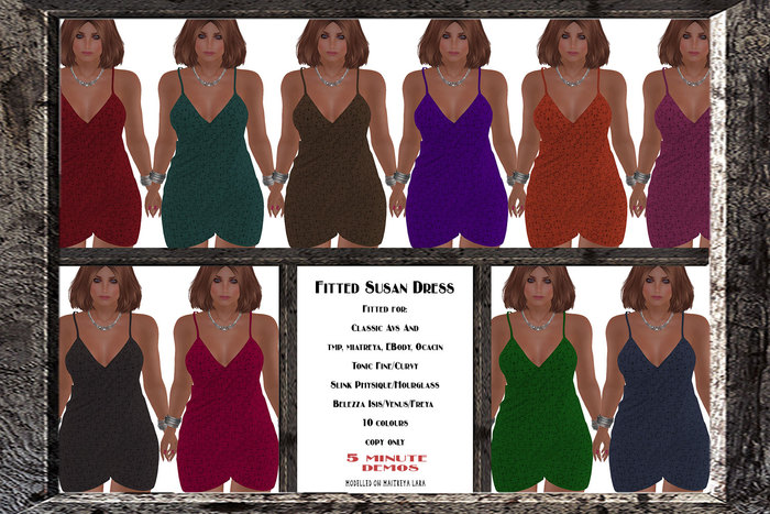 Fitted Susan Dress (Darks) DEMO