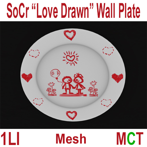 SoCr "Love Drawn" Wall Plate