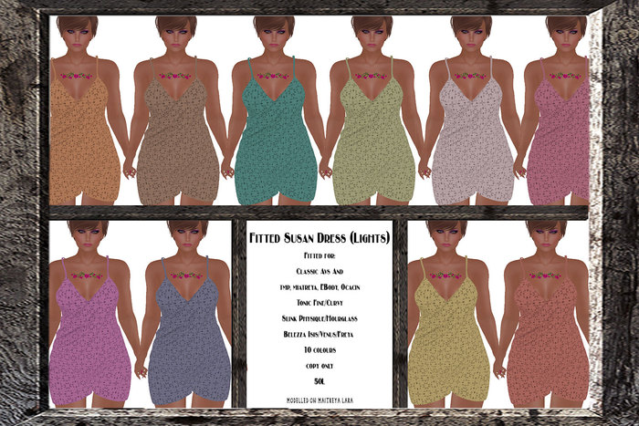 Susan Fitted Dress  (Lights)