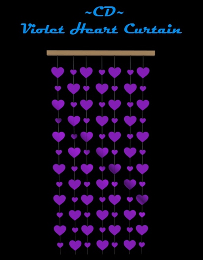 ~CD~ Violet Heart Curtain - Decor *VALENTINES DAY SPECIAL*