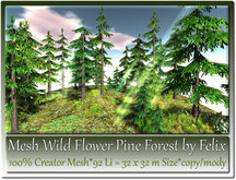 Mesh Wild Flower Pine Forest by Felix 92 Li=32x32m Size c-m