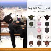 :::c*C*c:::Rag doll Party Head#05 PinkKnitPig (wear)