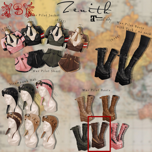 Zenith - War Pilot Boots, Maitreya (Choco)