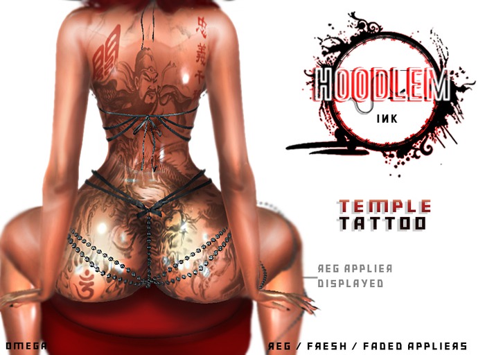 Hoodlem - Temple Back Tattoo