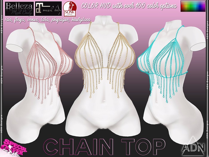 [AdN] demo CHAIN TOP (maitreya slink Belleza)