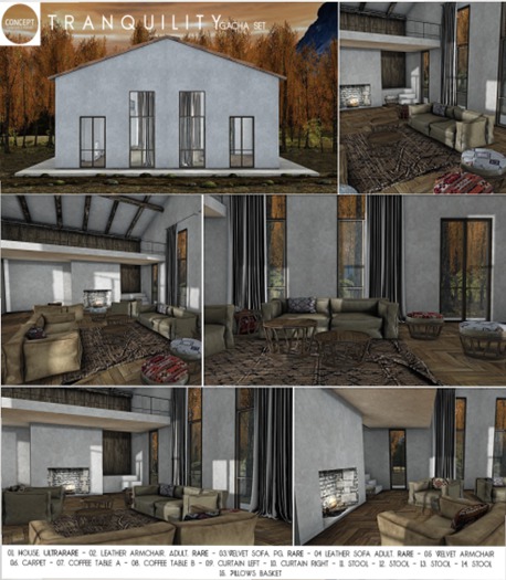 Concept} *Tranquility Stool Full Set 4pcs