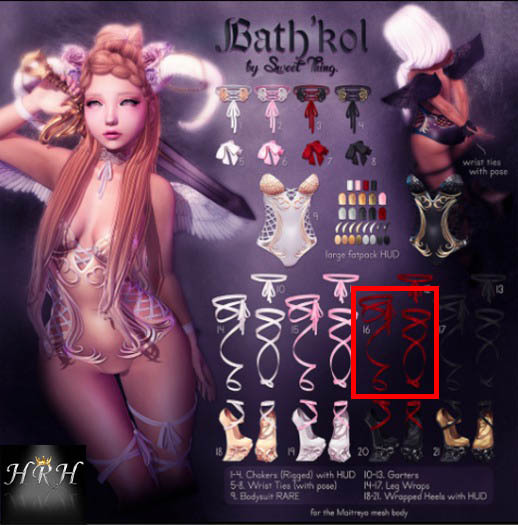 Sweet Thing. Bath'kol Leg Wraps - Blood (box)