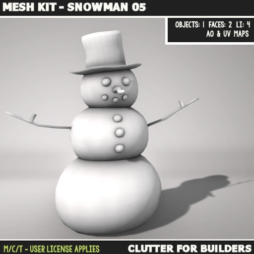 Clutter - Mesh Kit - Snowman 05