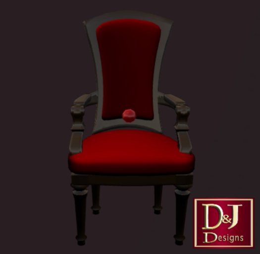 D&J Antique chair red