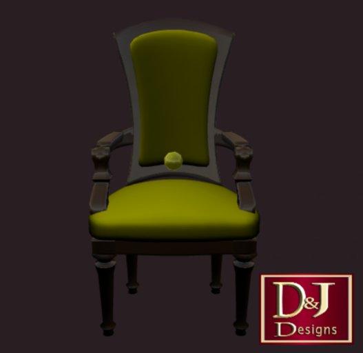 D&J Antique chair yellow