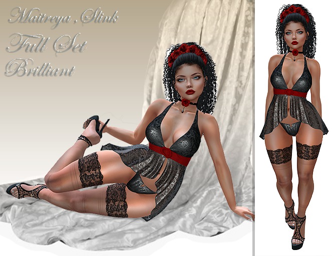 InStyle -Ful Set  -Black - (Maitreya ,Slink)