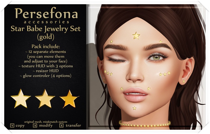 Persefona Star Babe Jewelry Set (gold)