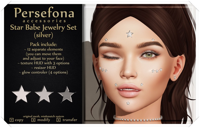 Persefona Star Babe Jewelry Set (silver)