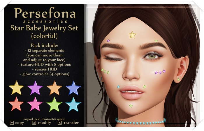 Persefona Star Babe Jewelry Set (colorfoul)