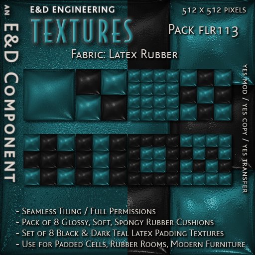 [FLR113] 8 Teal Latex Textures Teal PVC Textures Teal Vinyl Textures Teal Rubber Cushions by E&D ENGINEERING