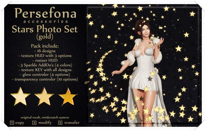 Persefona Stars Photo Set (gold)