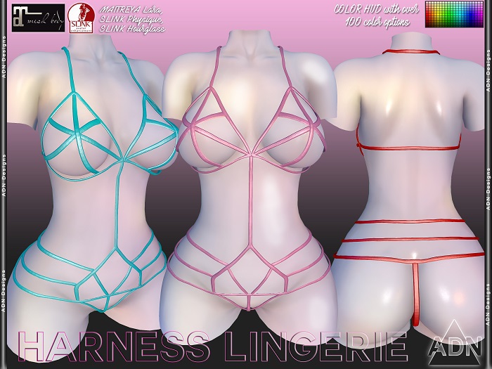 [ADN] DEMO Harness lingerie (Maitreya Slink)