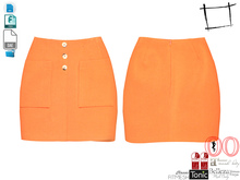 Dae Obj FBX Coral Retro Mini Skirt With Pockets Belleza, Maitreya, Tonic, Ocacin