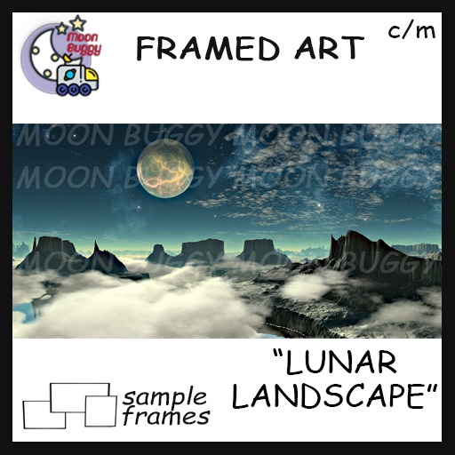 Moon Buggy Framed Science Fiction Fantasy Art Lunar Landscape