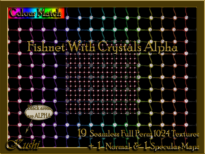 Fishnet With Crystals Alpha Textures